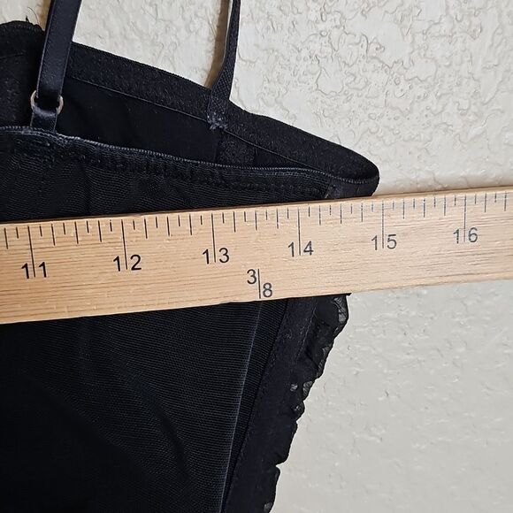 Urban Outfitters Out From Under Black Mesh Corset Top Medium - Picture 7 of 7